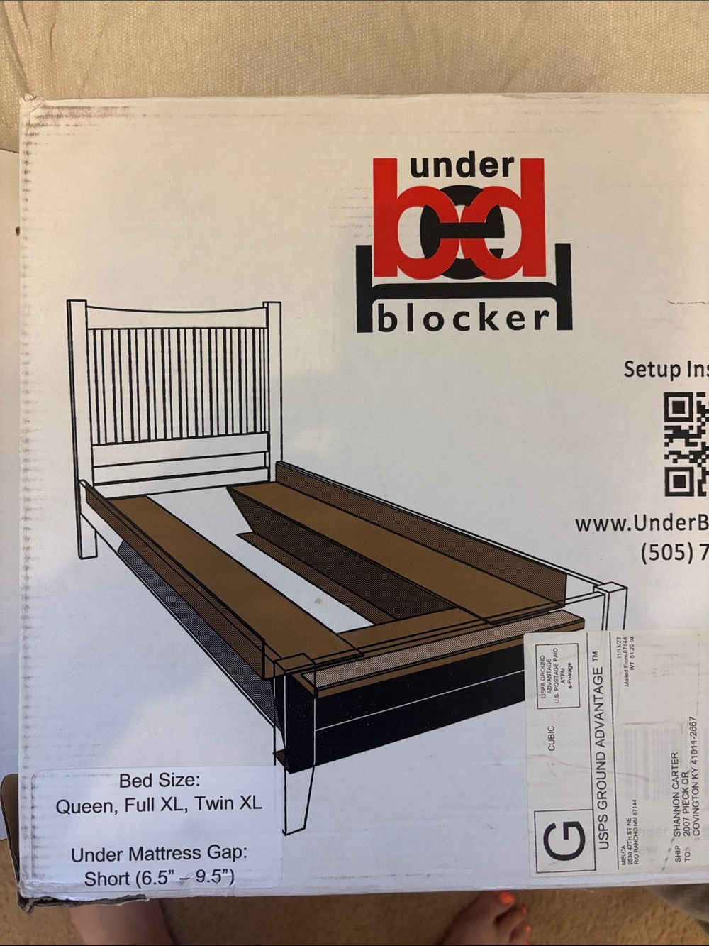 Under Bed Blocker Bed Foundation Filler Panels - Brown